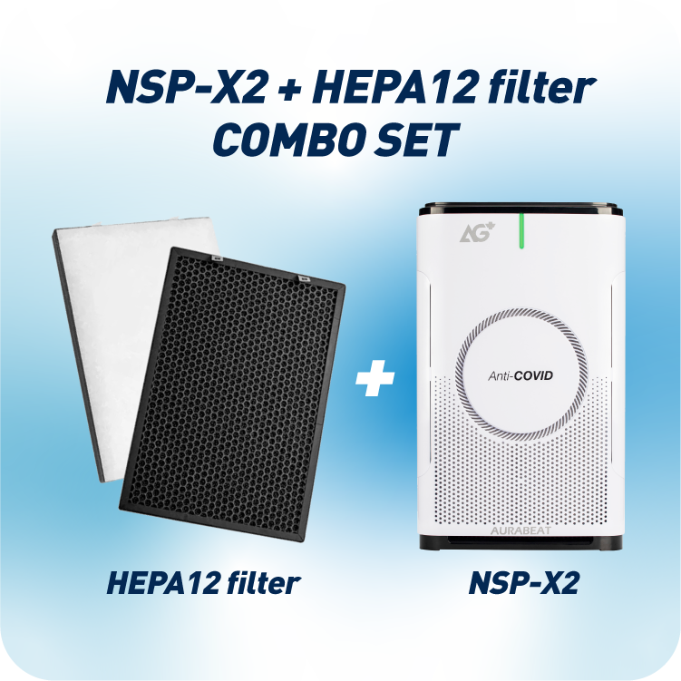 【+$99 VALUE DEAL】NSP-X2 Air Purifier & AG+ EXTRA Antiviral H12  Filter