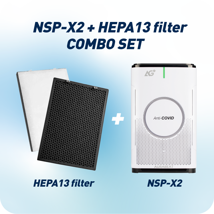 【+$199 VALUE DEAL】NSP-X2 Air Purifier & AG+ EXTRA Antiviral H13 HEPA Filter