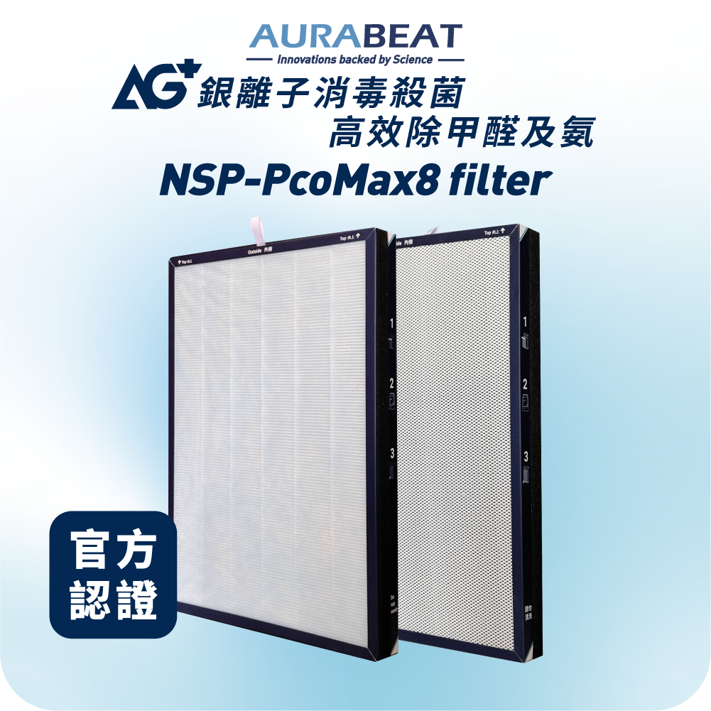 NSP-PcoMax8 適用| AG+ Max 醫療級銀離子8合1濾芯
