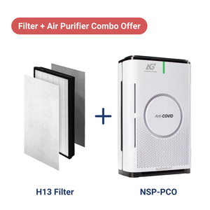 【Combo Set Offer】NSP-X2 Air Purifier & AG+ Antiviral H12  Filter