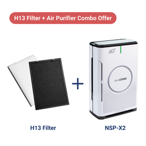 【Combo Set Offer】NSP-X2 Air Purifier & AG+ Antiviral H13 HEPA Filter